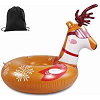 Sehrgo 46&quot--117CM Inflable Nieve Tubo Trineo para Niños y Adultos- Tarea Pesada Trineo de Nieve con Asas- Antiarañazos…